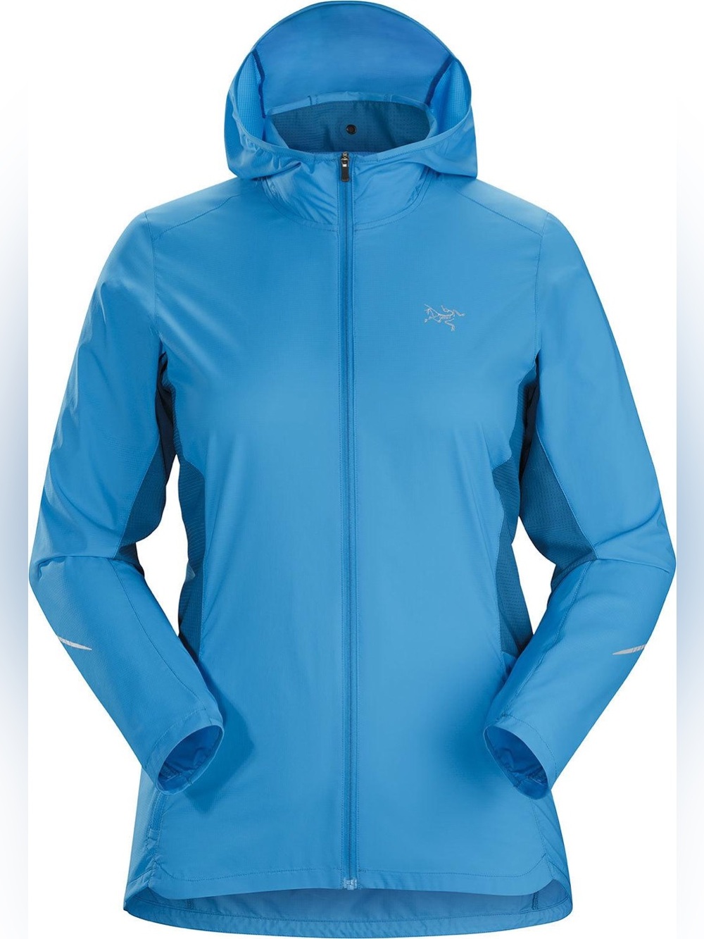 Arc'teryx Women’s Cita Hoody Blue Outdoor Full Zip Windbreaker Jacket Sz Medium